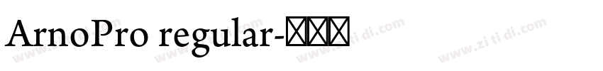 ArnoPro regular字体转换
